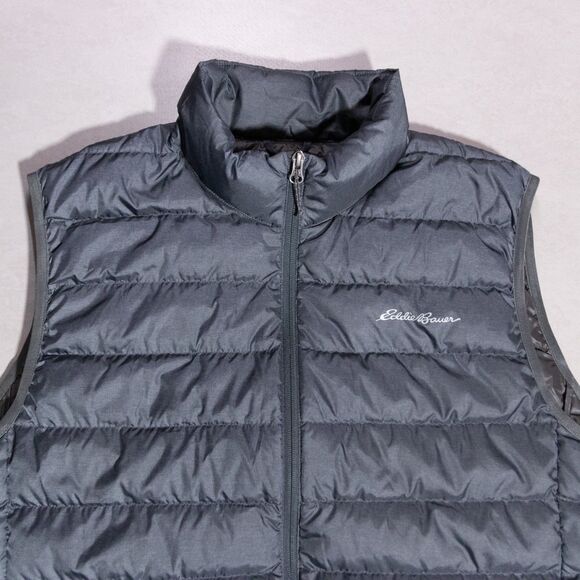 Eddie Bauer Men's CirrusLite Down Vest EB650 Puffer Dark Gray Outdoors Size XL - Picture 2 of 7
